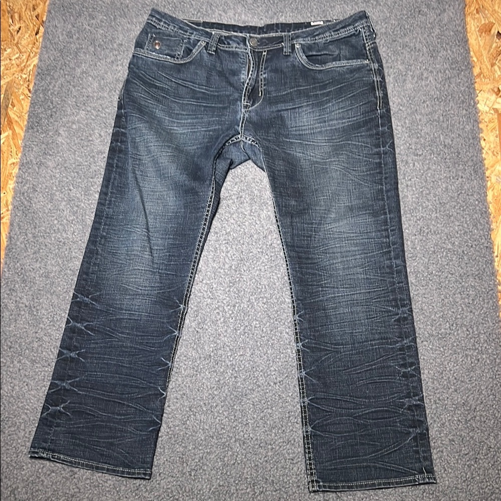 Buffalo David Bitton Dark Blue Straight Jeans